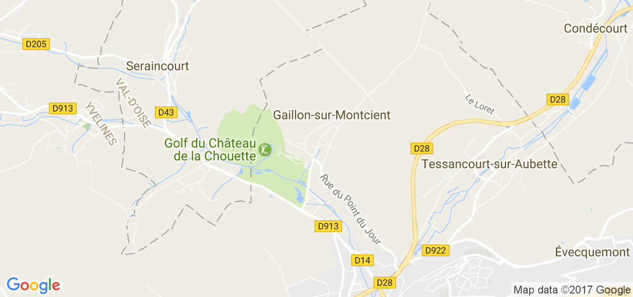 map de la ville de Gaillon-sur-Montcient