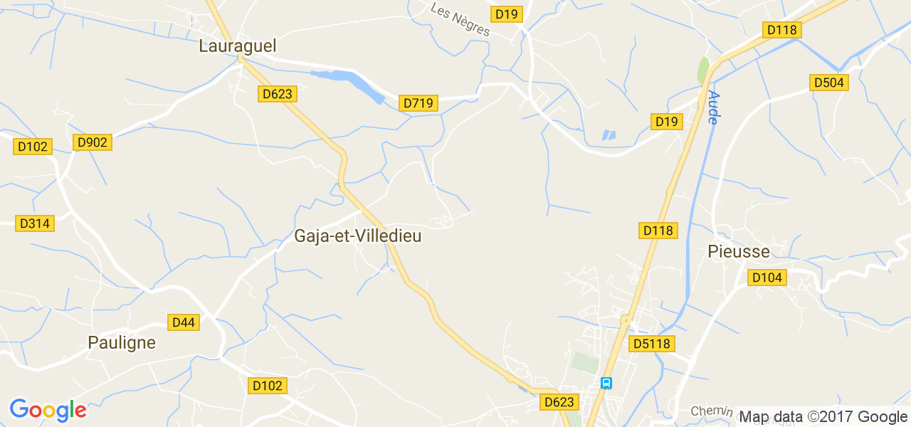 map de la ville de Gaja-et-Villedieu