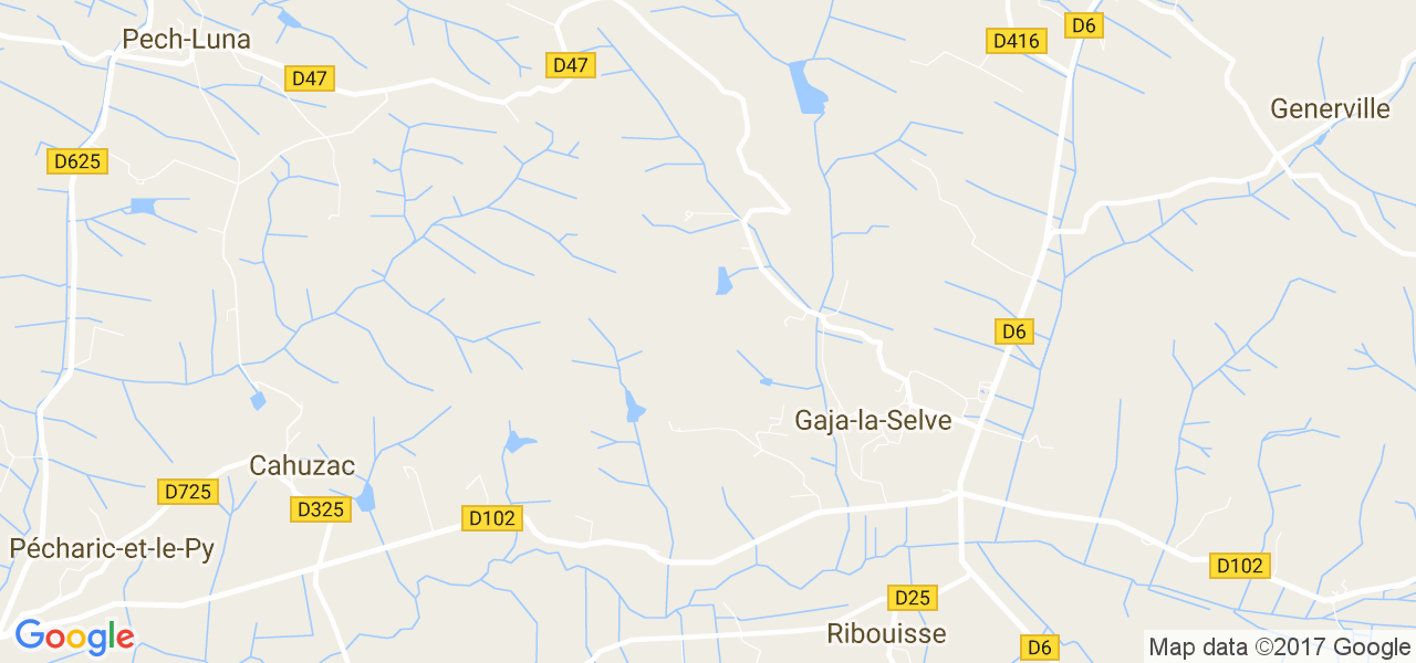 map de la ville de Gaja-la-Selve