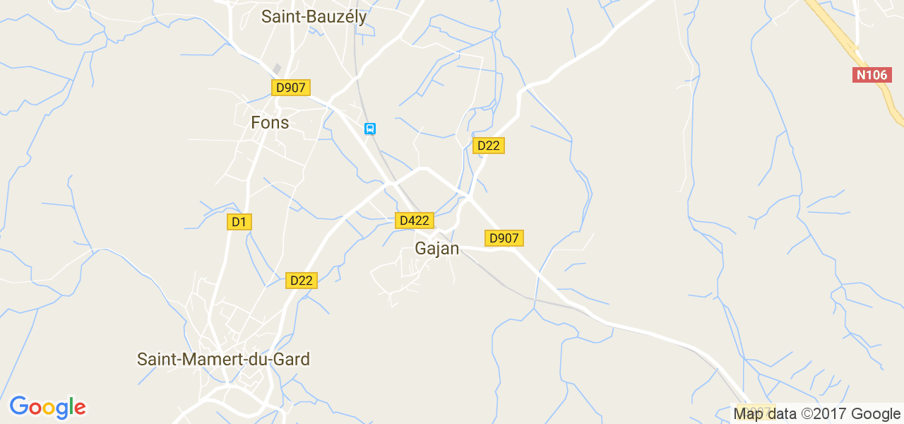 map de la ville de Gajan