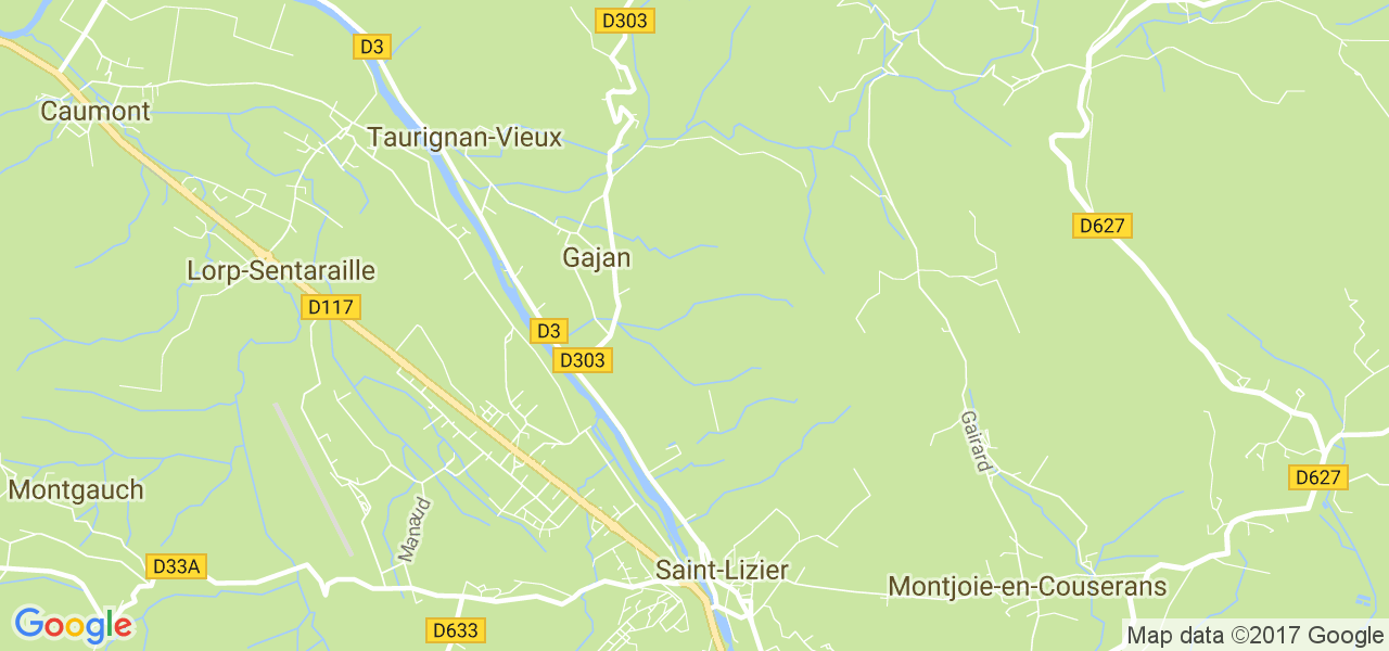 map de la ville de Gajan