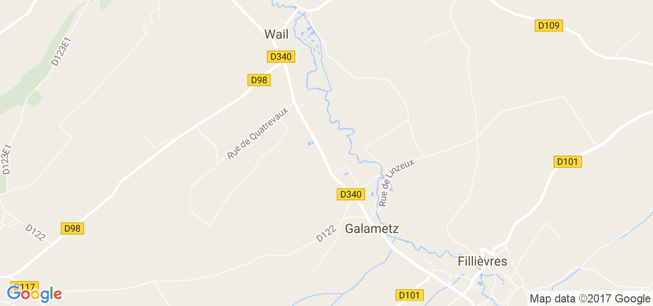 map de la ville de Galametz