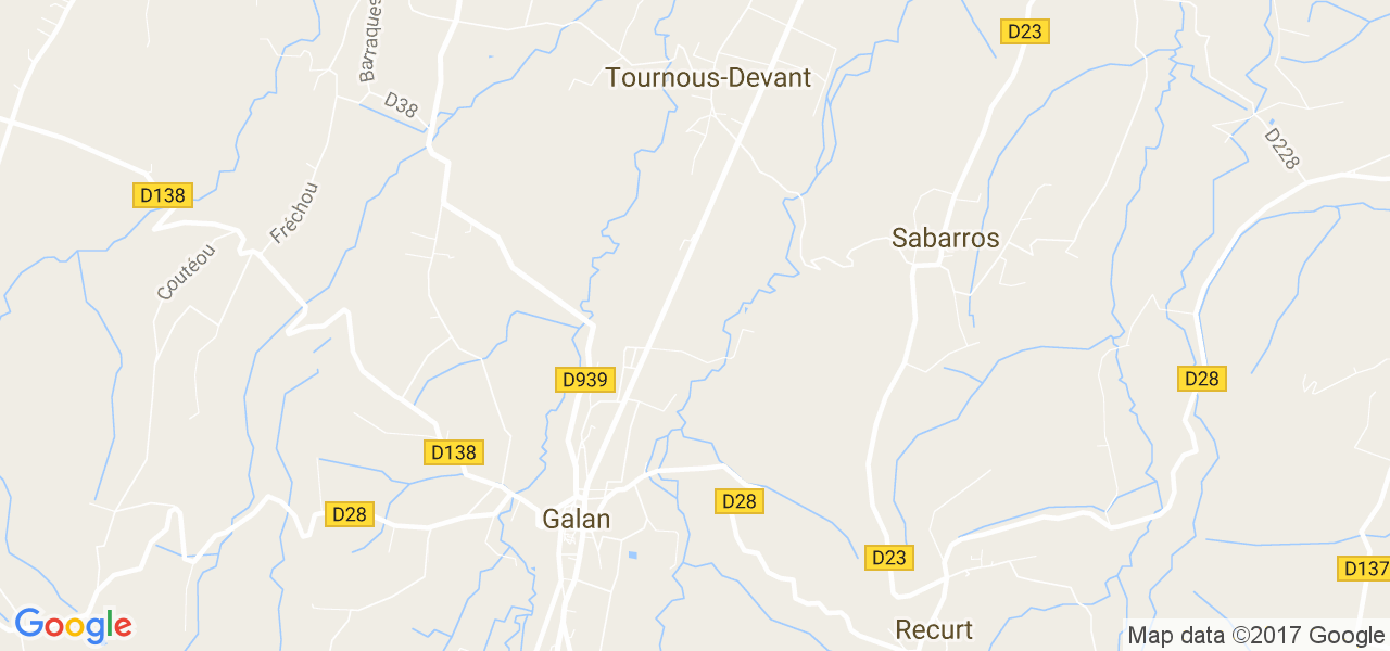 map de la ville de Galan