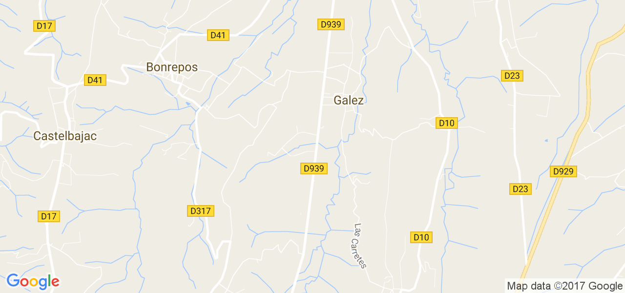 map de la ville de Galez