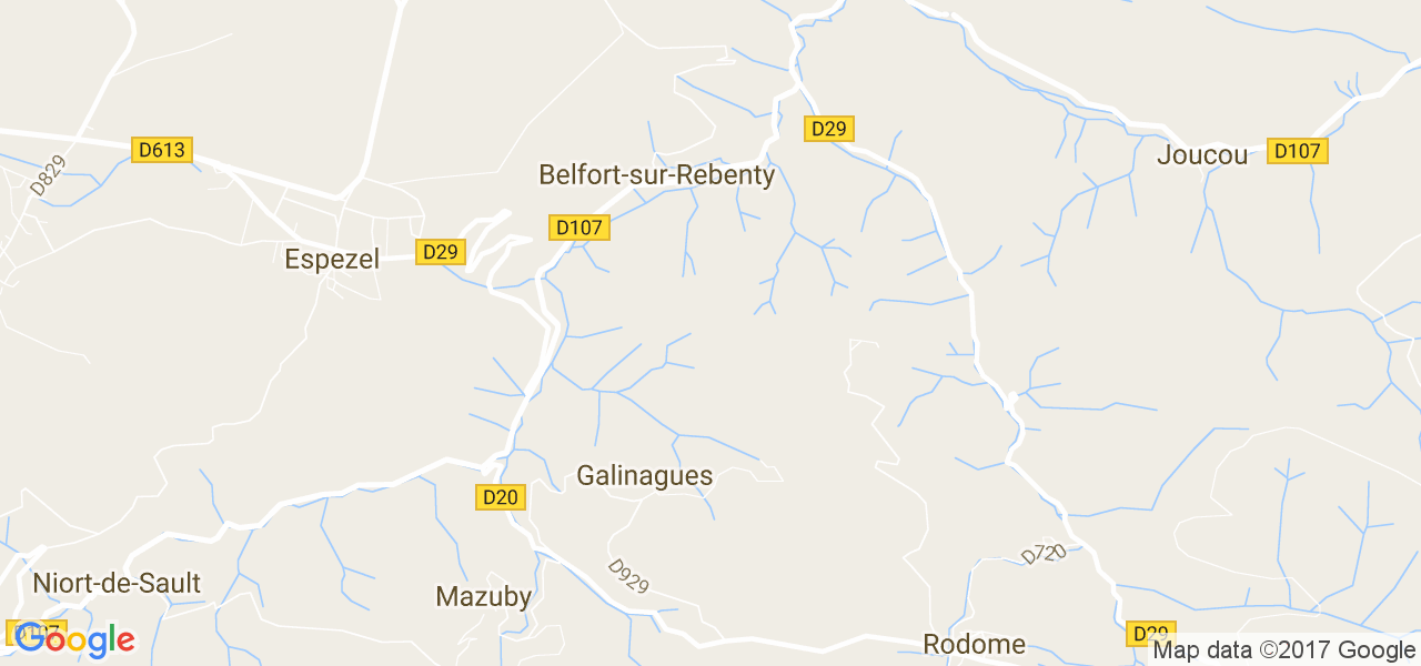 map de la ville de Galinagues