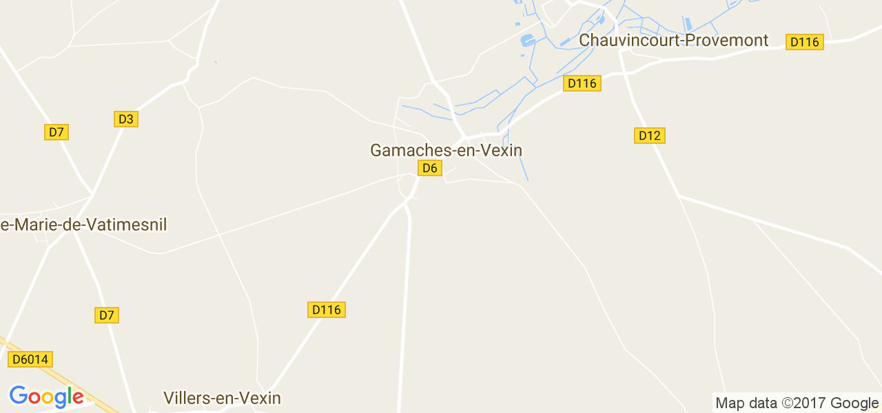 map de la ville de Gamaches-en-Vexin