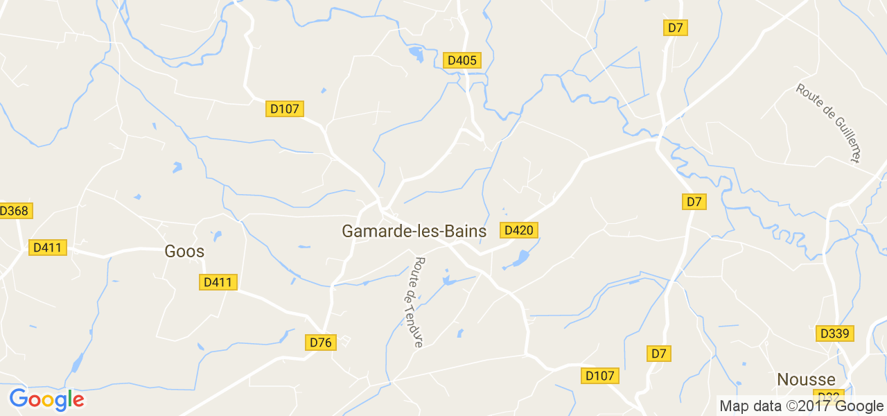 map de la ville de Gamarde-les-Bains