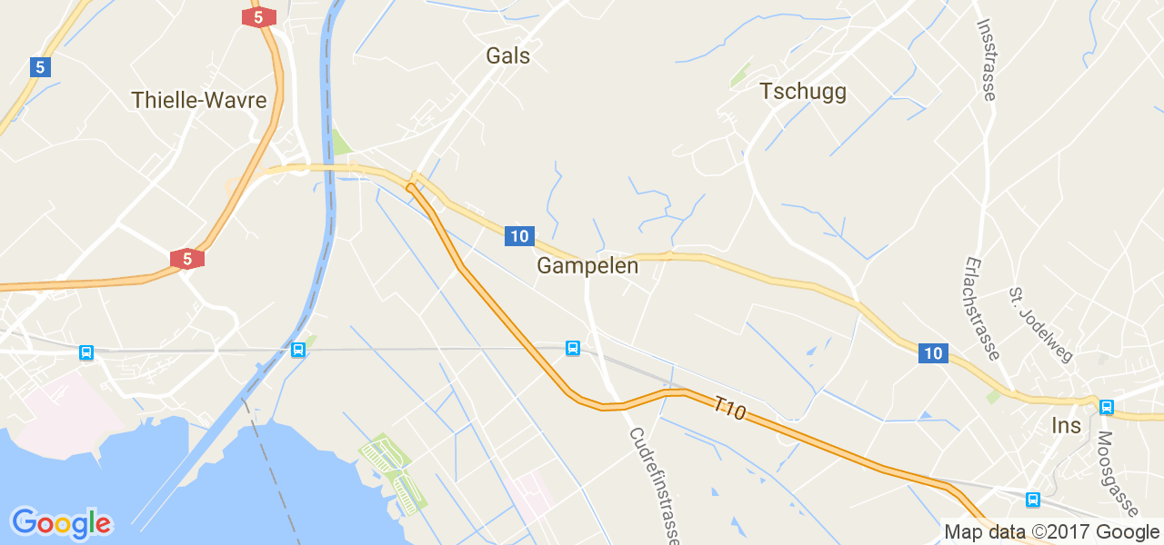 map de la ville de Gampelen