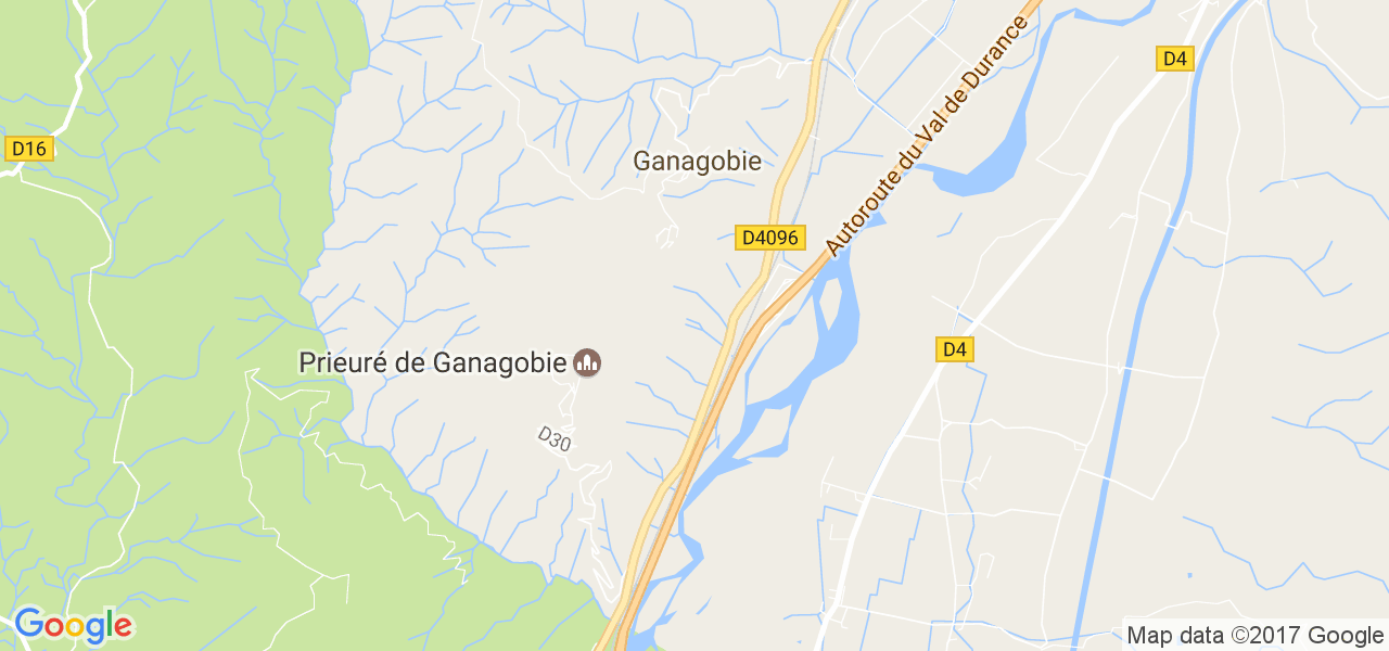 map de la ville de Ganagobie