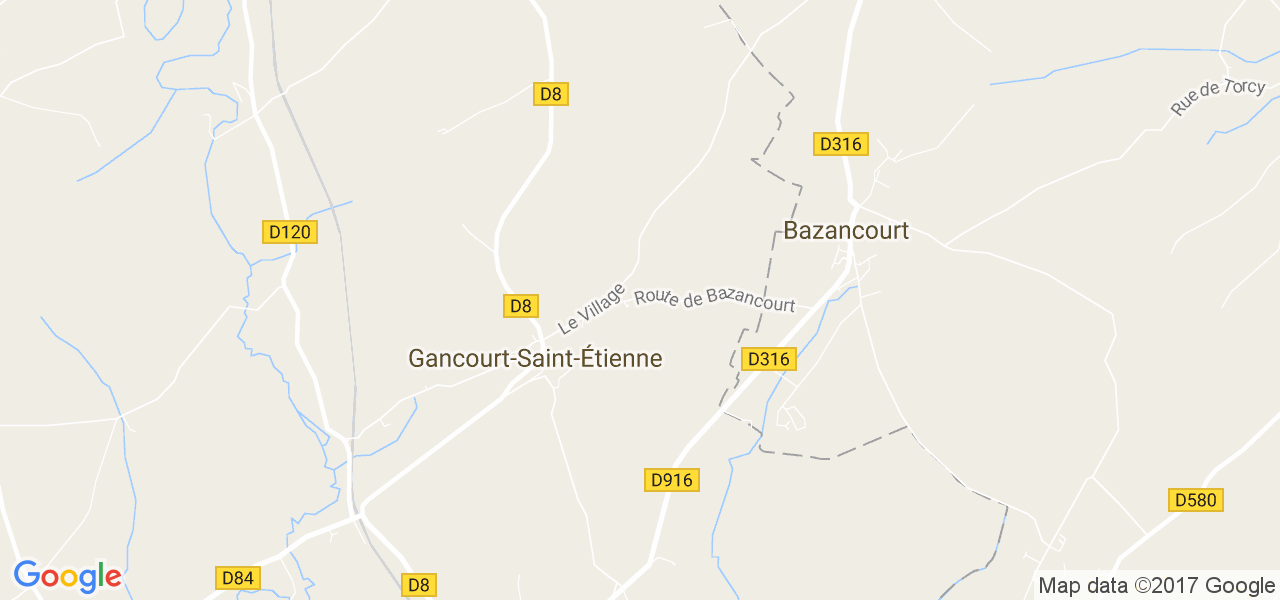 map de la ville de Gancourt-Saint-Étienne