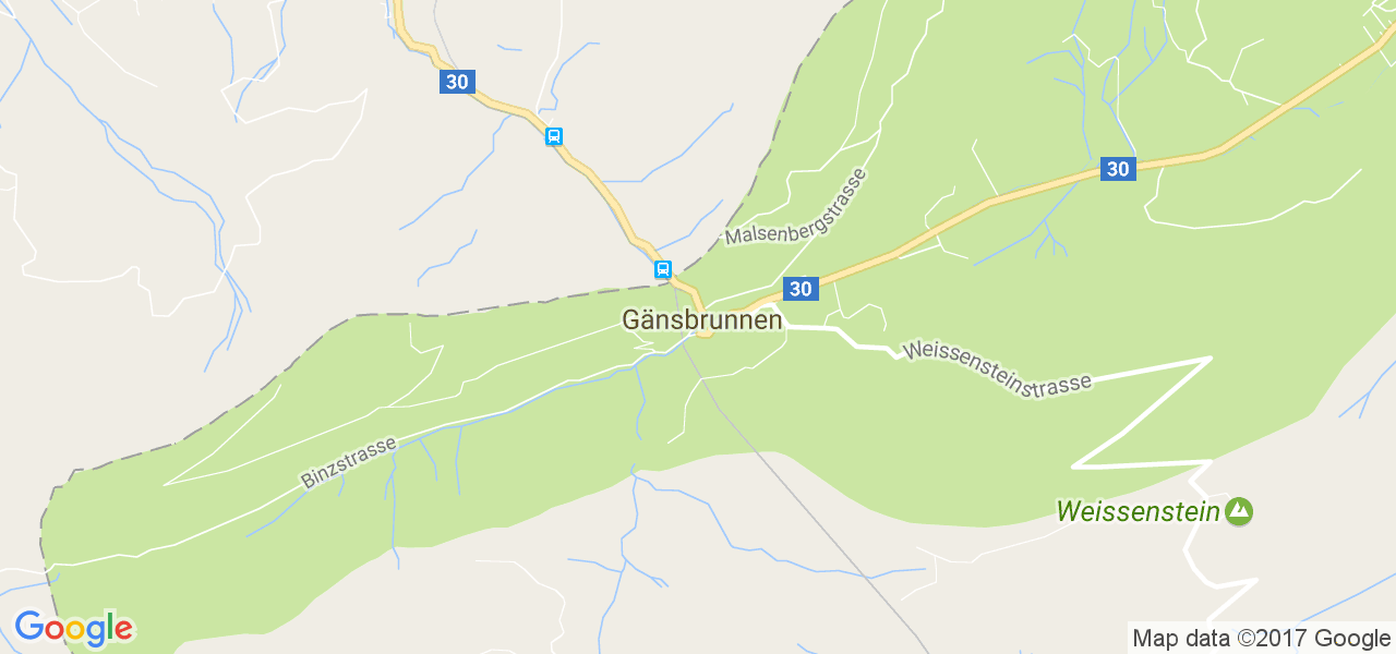 map de la ville de Gänsbrunnen