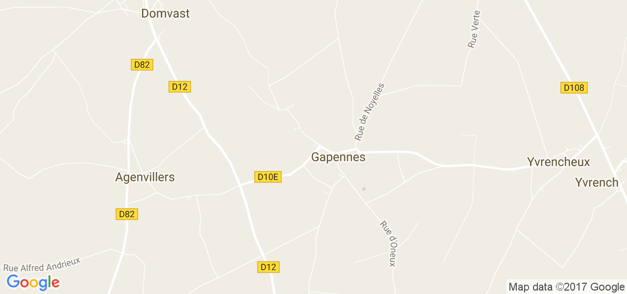 map de la ville de Gapennes