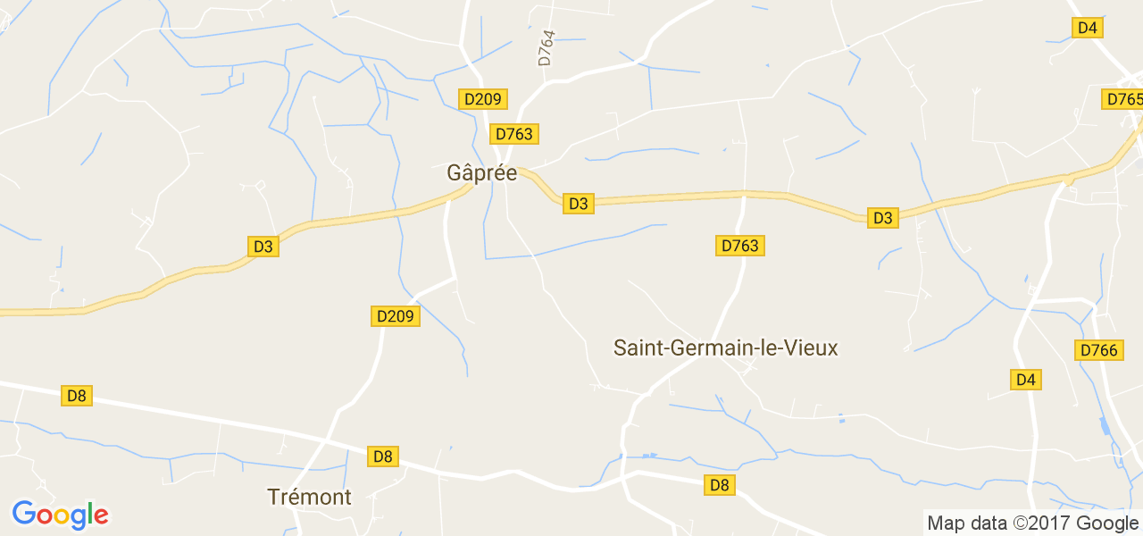 map de la ville de Gâprée