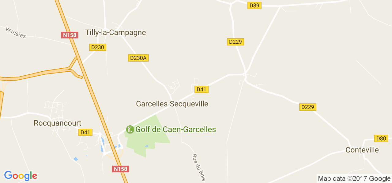 map de la ville de Garcelles-Secqueville