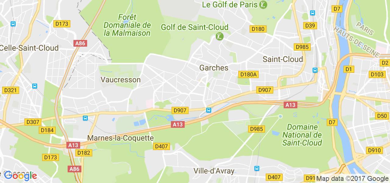 map de la ville de Garches