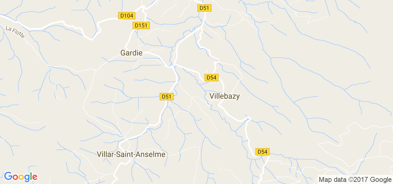 map de la ville de Gardie