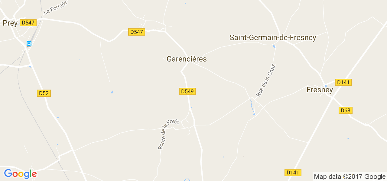 map de la ville de Garencières