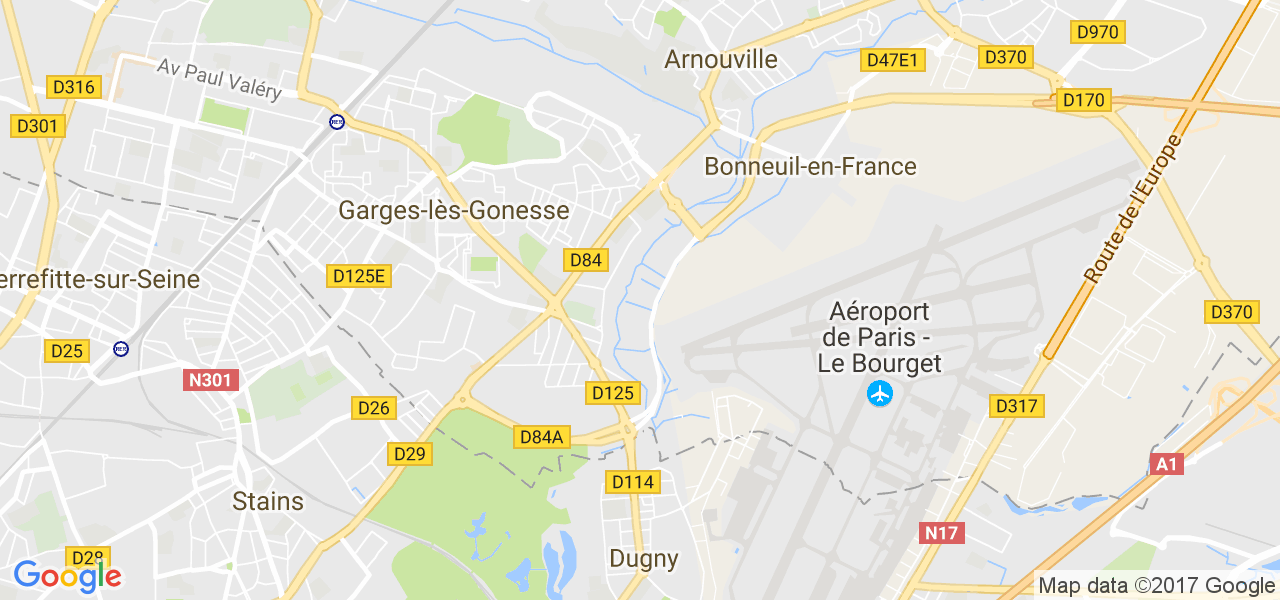 map de la ville de Garges-lès-Gonesse