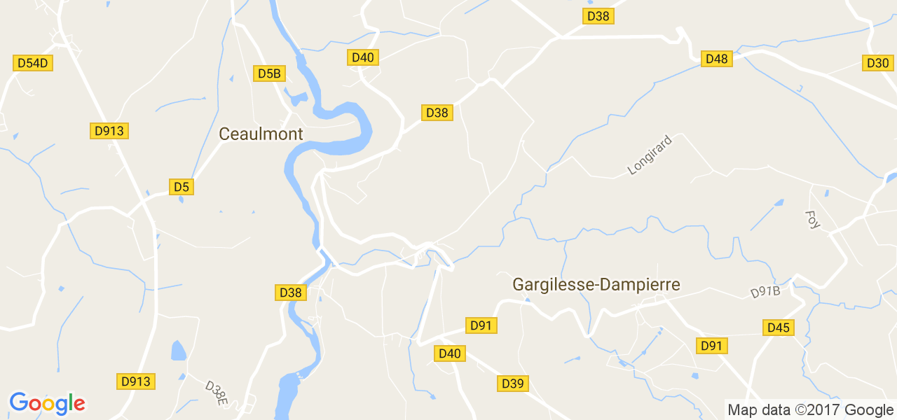 map de la ville de Gargilesse-Dampierre