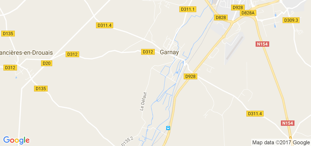 map de la ville de Garnay