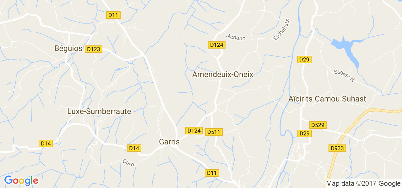 map de la ville de Garris