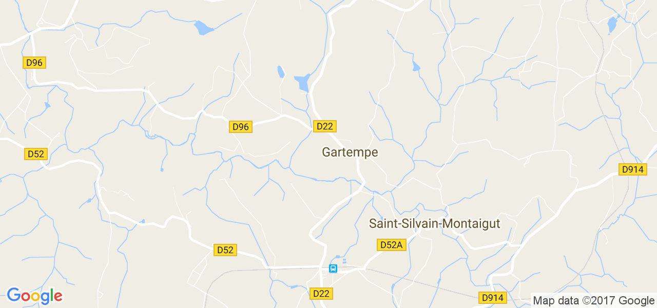 map de la ville de Gartempe