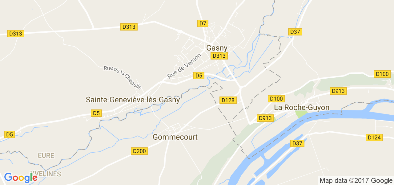 map de la ville de Gasny