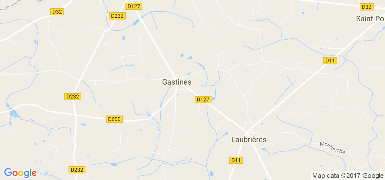 map de la ville de Gastines