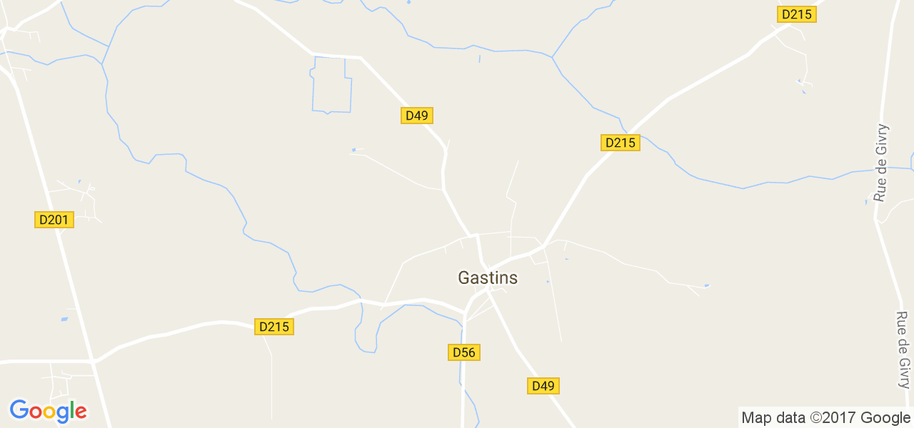 map de la ville de Gastins