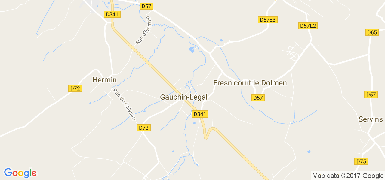 map de la ville de Gauchin-Légal