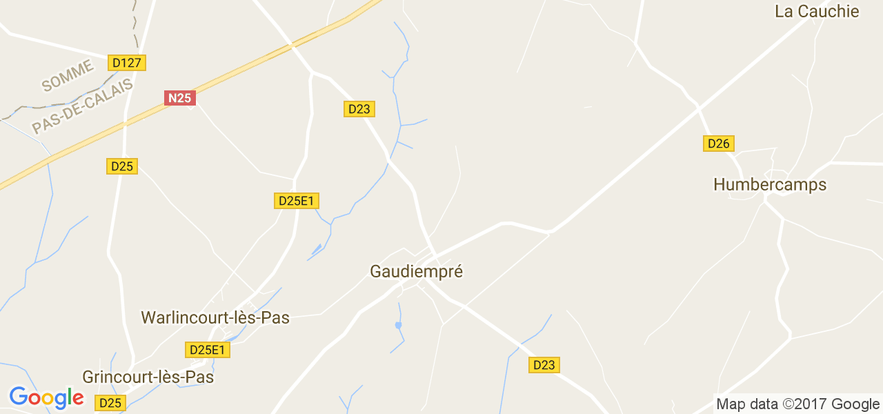 map de la ville de Gaudiempré