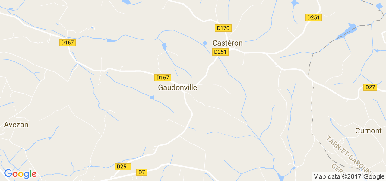 map de la ville de Gaudonville