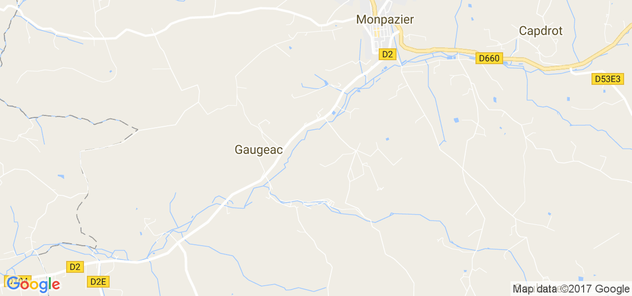 map de la ville de Gaugeac