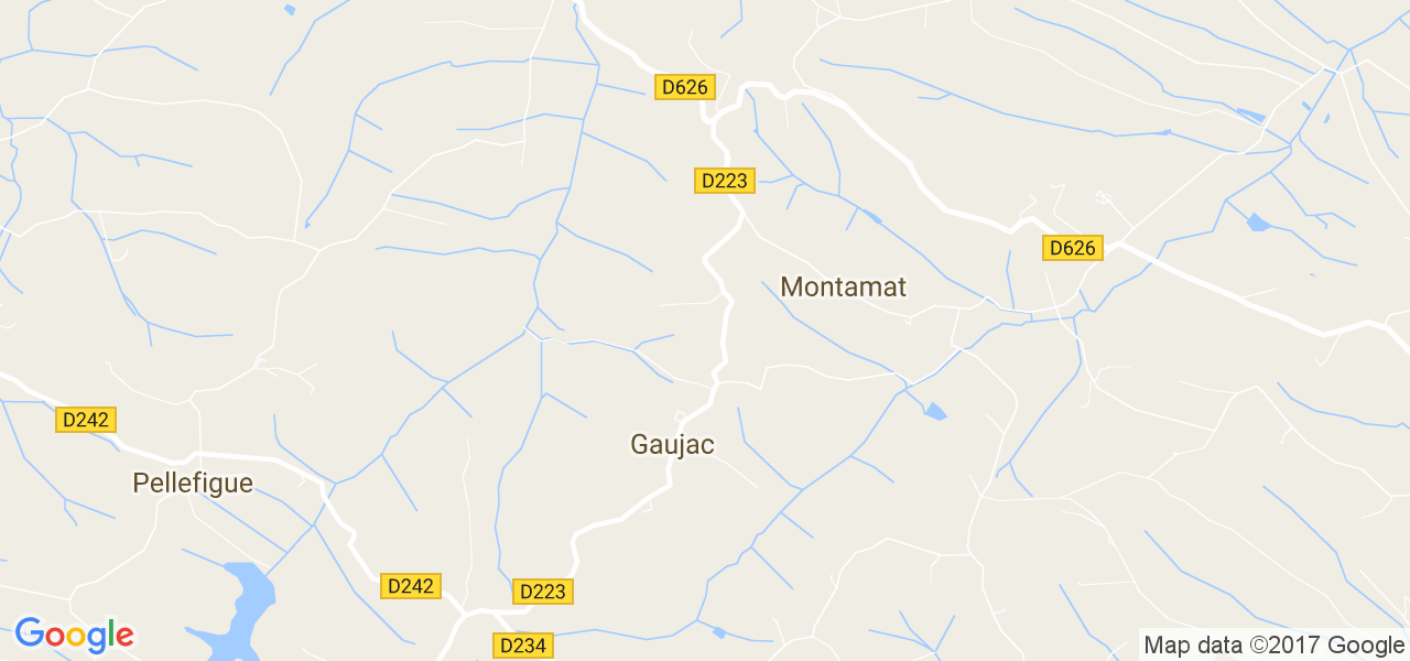 map de la ville de Gaujac