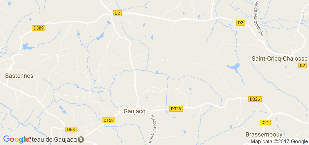 map de la ville de Gaujacq