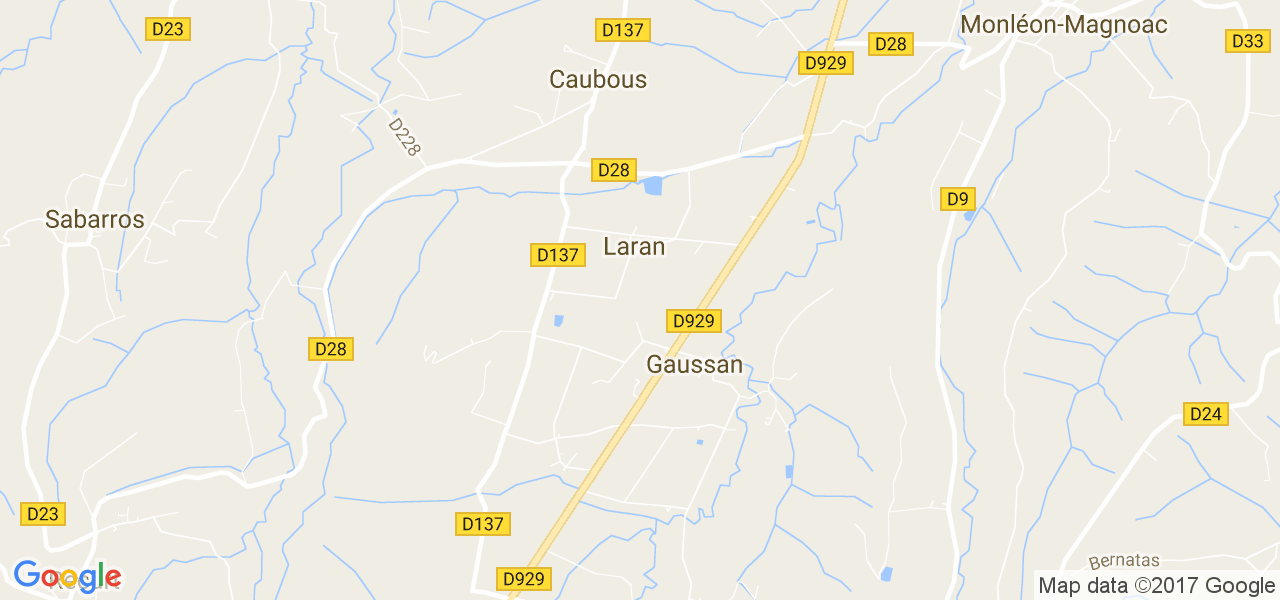 map de la ville de Gaussan