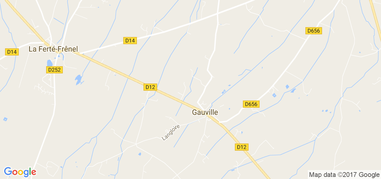 map de la ville de Gauville