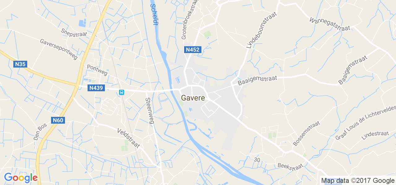 map de la ville de Gavere