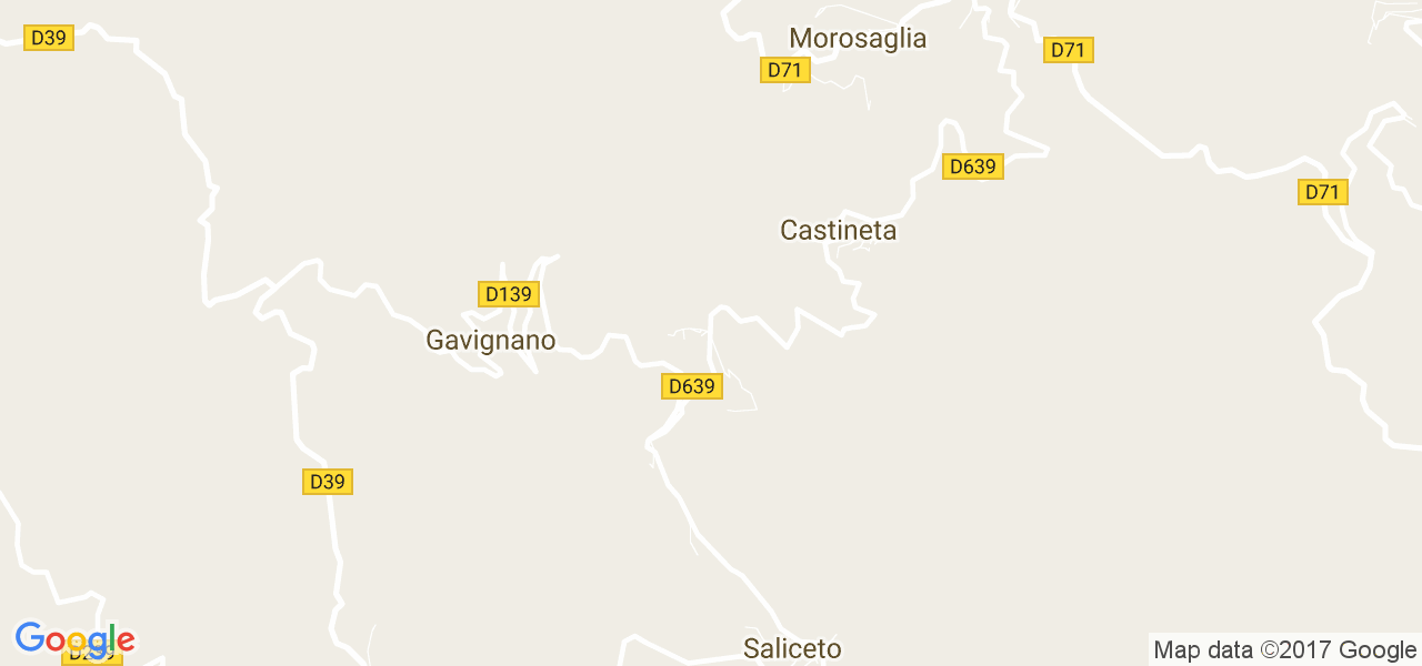 map de la ville de Gavignano