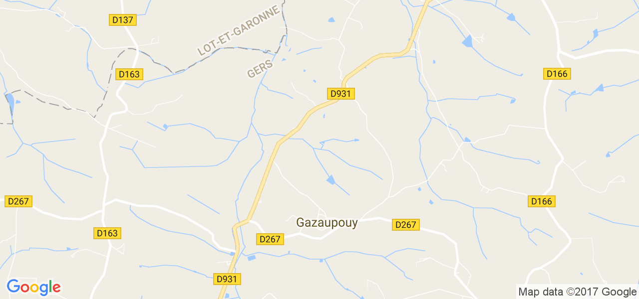 map de la ville de Gazaupouy