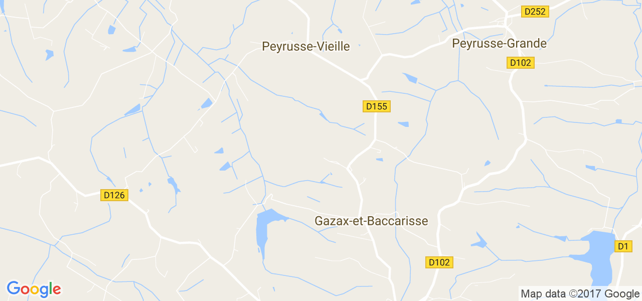 map de la ville de Gazax-et-Baccarisse