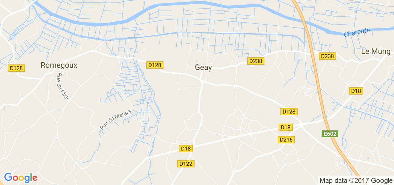 map de la ville de Geay