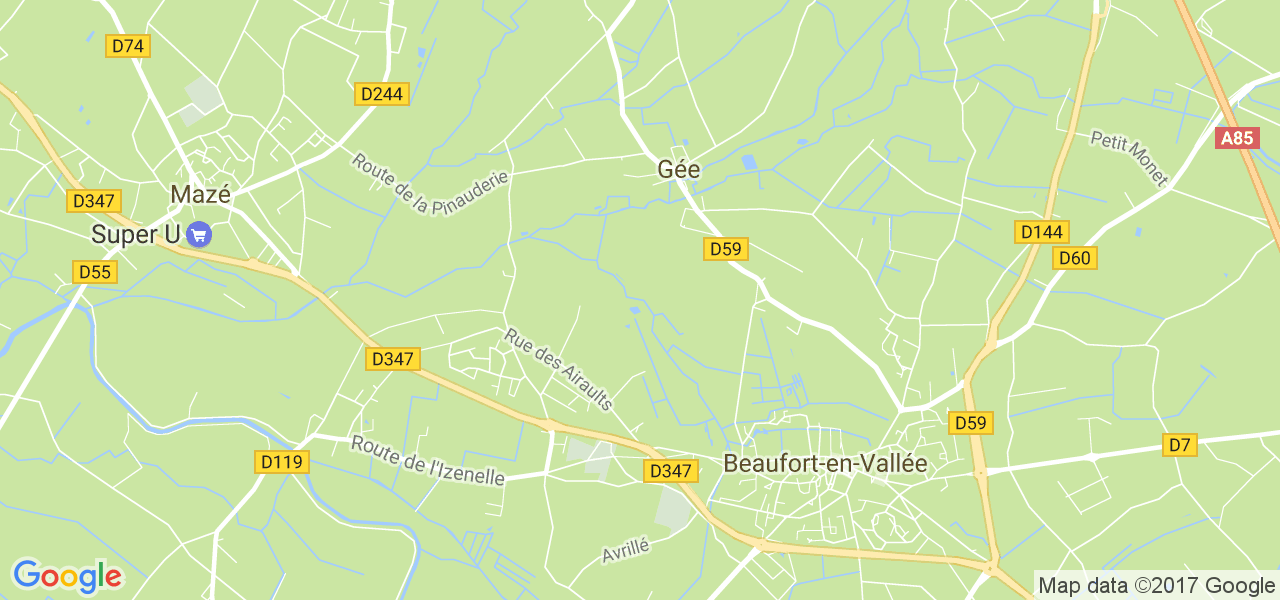 map de la ville de Gée