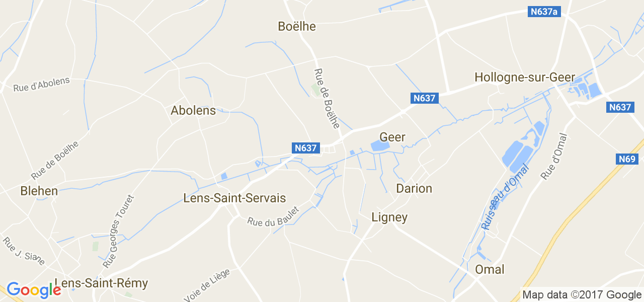 map de la ville de Geer