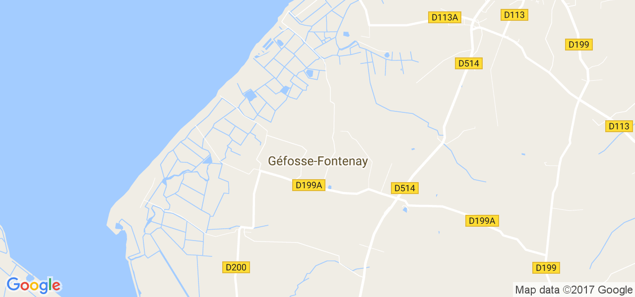 map de la ville de Géfosse-Fontenay