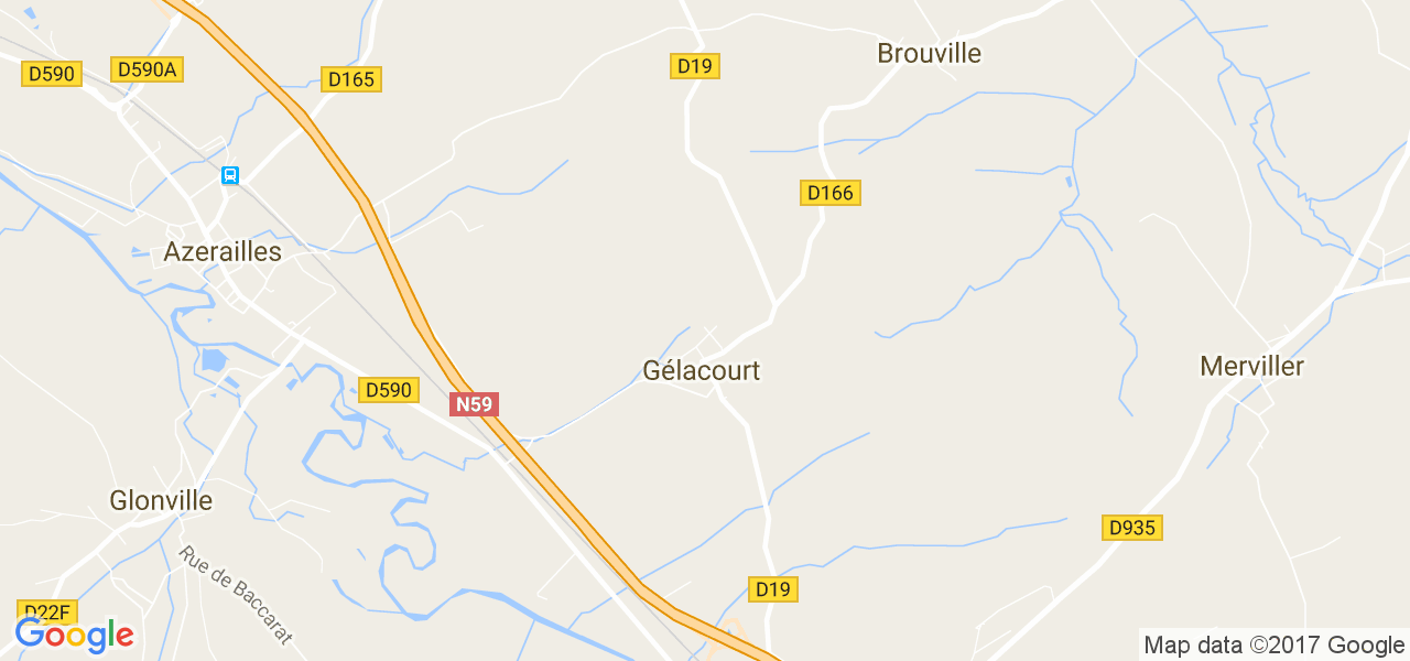 map de la ville de Gélacourt