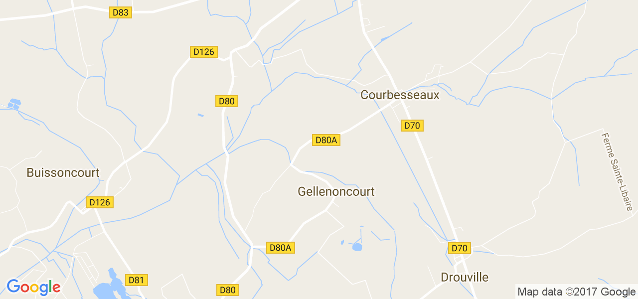 map de la ville de Gellenoncourt