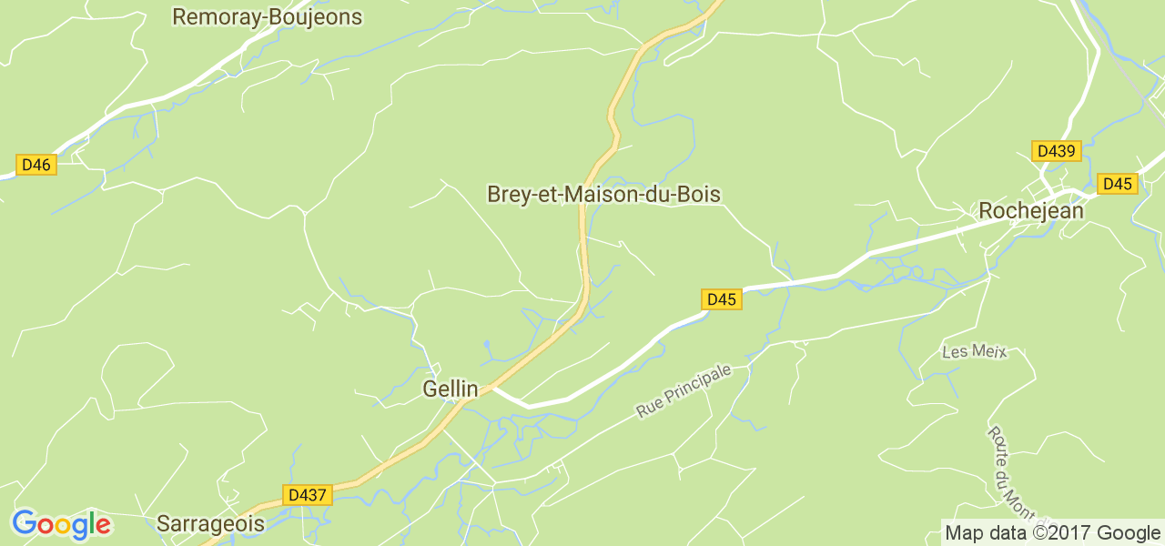 map de la ville de Gellin