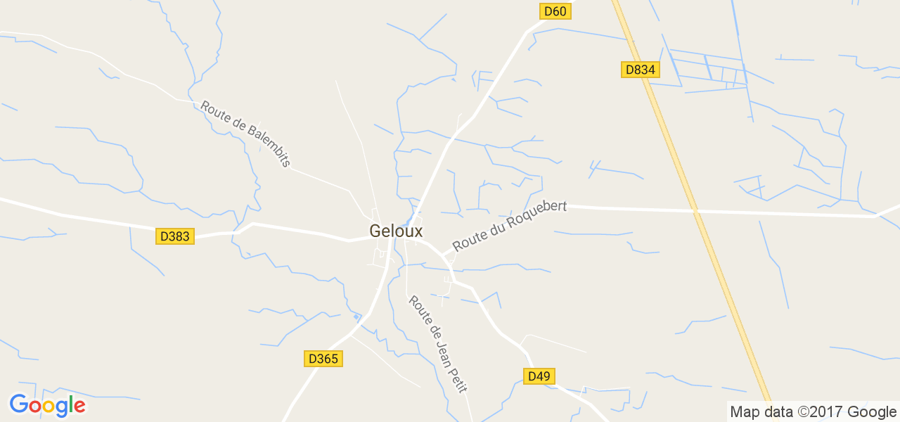 map de la ville de Geloux