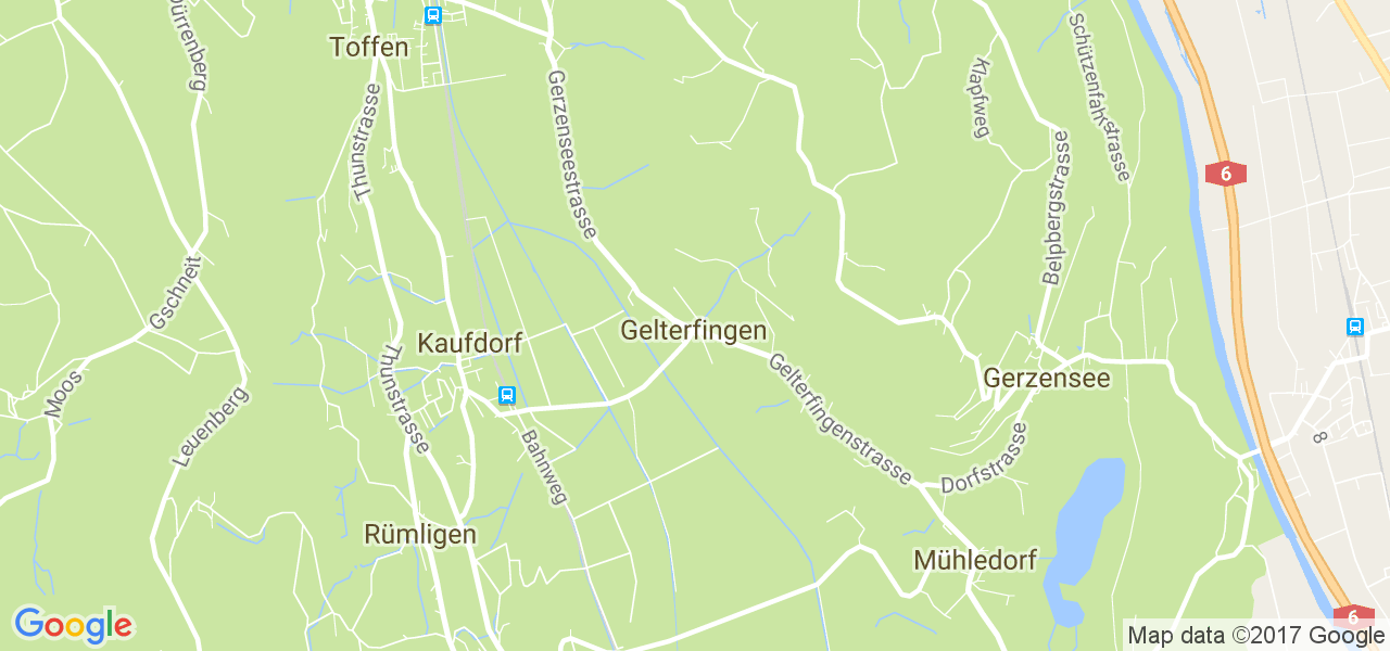 map de la ville de Gelterfingen